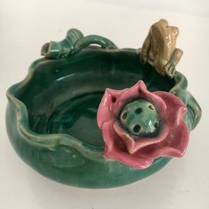 Antique Frog Lotus Bowl